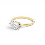 1 CTW 14K Pear Shaped Lab Grown Pear Shaped East-West Set Diamond Ring - view 4