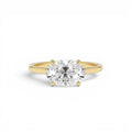 1 CTW 14K Oval Shaped Lab Grown Pear Shaped East-West Set Diamond Ring by Orlina Fine