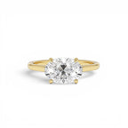1 CTW 14K Oval Shaped Lab Grown Pear Shaped East-West Set Diamond Ring by Orlina Fine