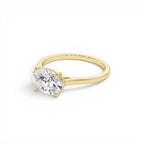 1 CTW 14K Oval Shaped Lab Grown Pear Shaped East-West Set Diamond Ring - view 4