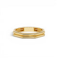 14K Octagon Double Band Ring by Orlina Fine