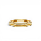 14K Octagon Double Band Ring by Orlina Fine