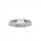 14K Octagon Double Band Ring - view 3