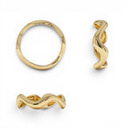 14K Gold Sculptural Wave Band - view 5