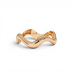 14K Gold Sculptural Wave Band - view 2
