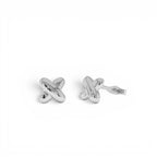 14K Gold X Stud Earrings - view 3