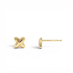14K Gold X Stud Earrings - view 5
