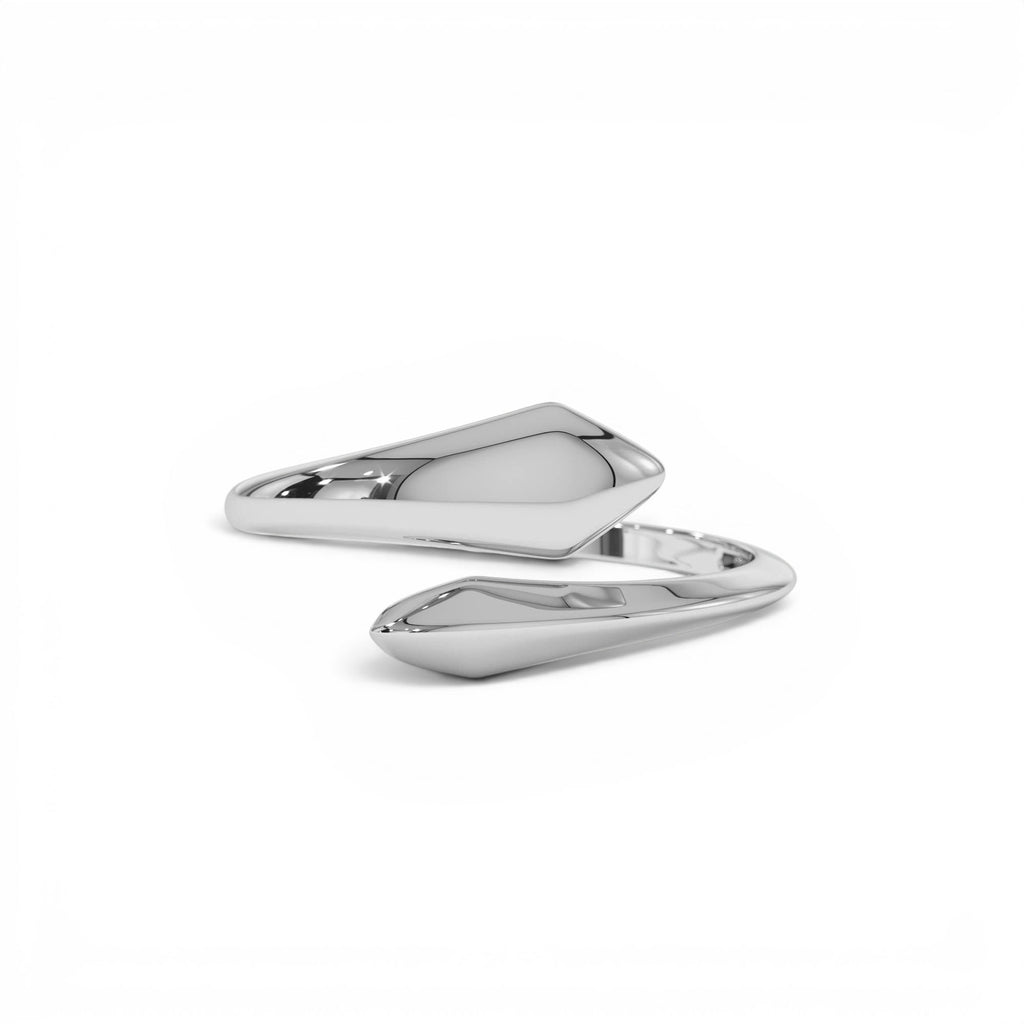 14K Gold Tapered Bypass Ring - view 3