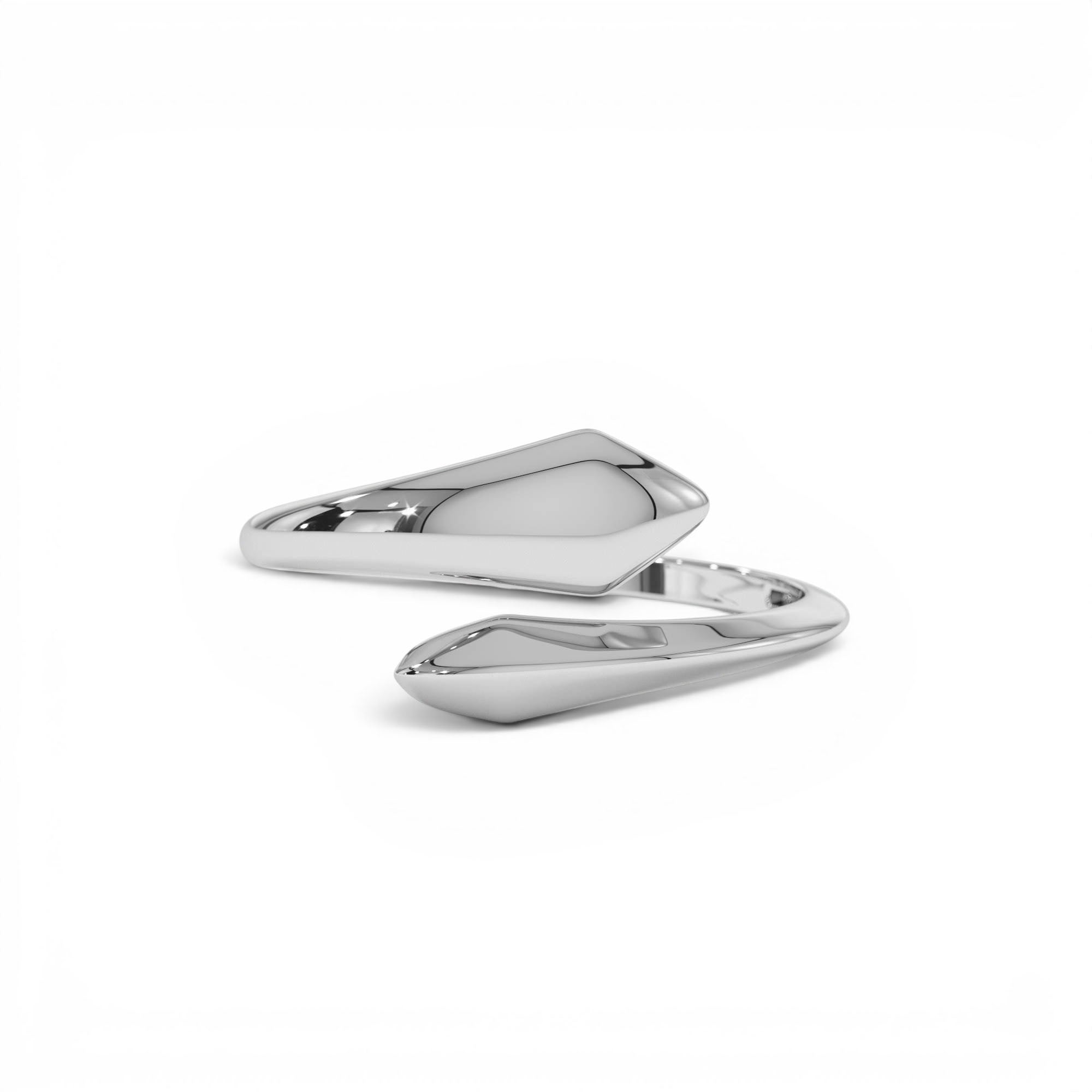 14K Gold Tapered Bypass Ring - view 3