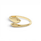 14K Gold Tapered Bypass Ring - view 4