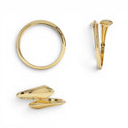 14K Gold Tapered Bypass Ring - view 5