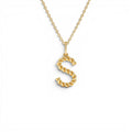 14K Rope Initial Pendant Necklace by Orlina Fine