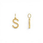 14K Rope Initial Pendant Necklace - view 4