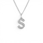 14K Rope Initial Pendant Necklace - view 3