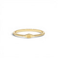 14K Gold Diamond Shape Initial Ring by Orlina Fine