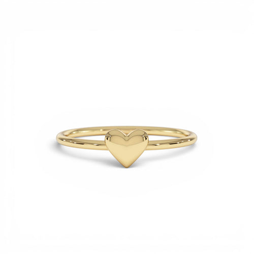 14k Bubble Heart Ring by Orlina Fine