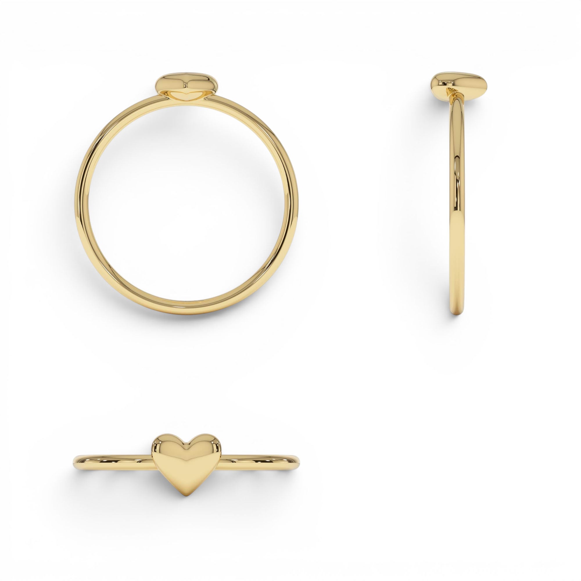 14k Bubble Heart Ring - view 5
