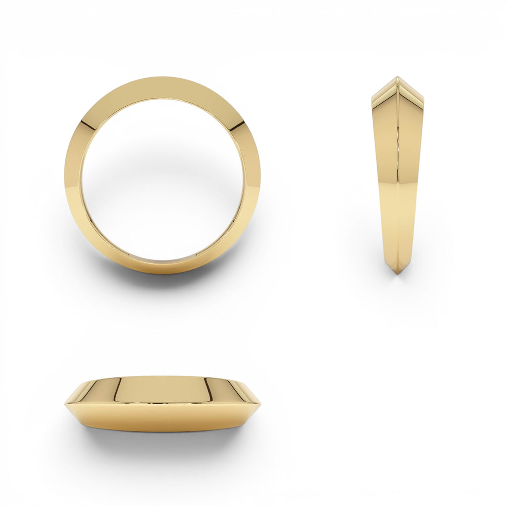 14k Knife Edge Wedding Band - view 5