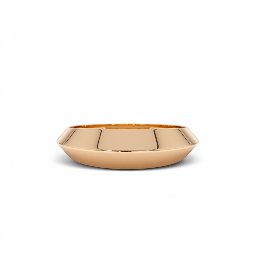14k Knife Edge Wedding Band - view 2