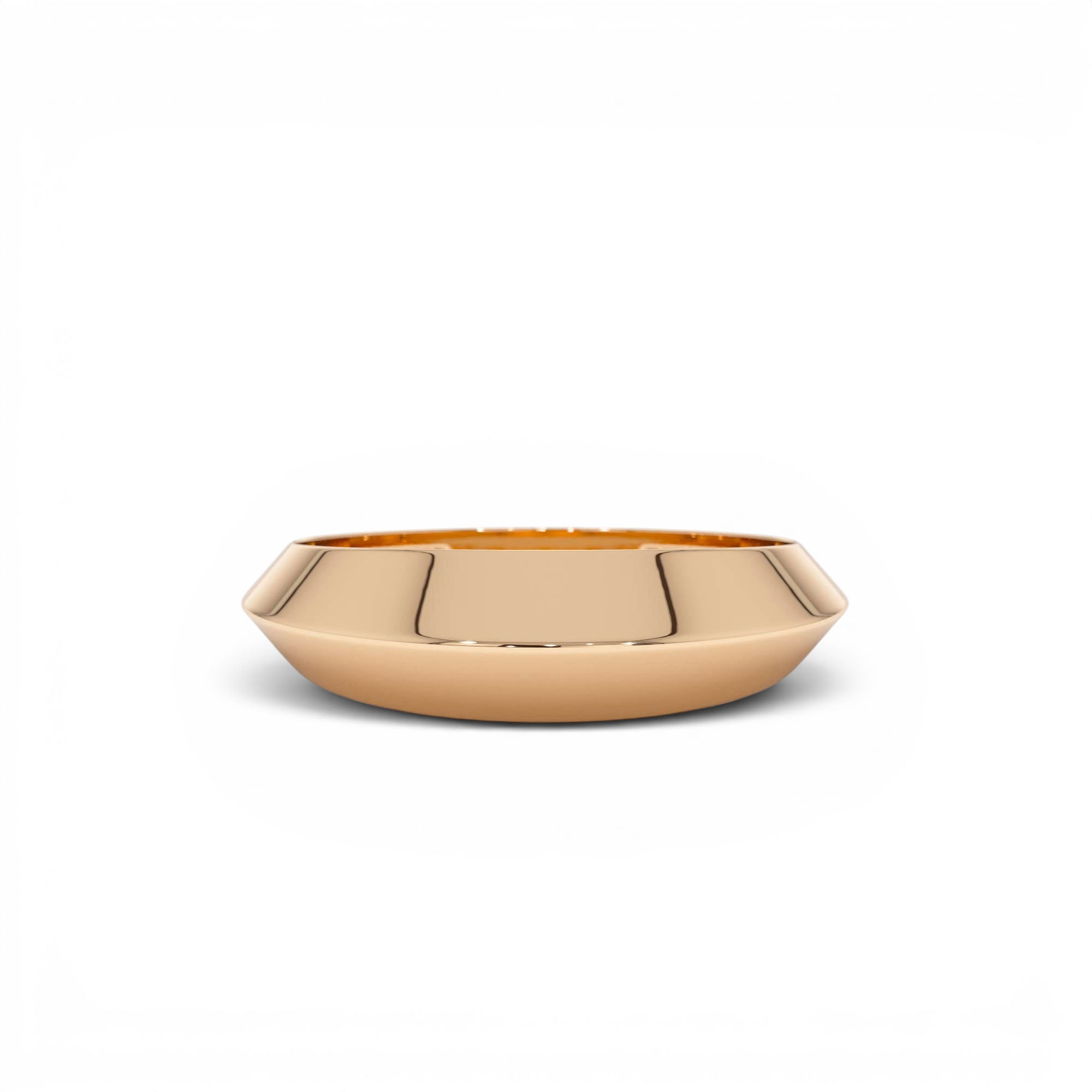 14k Knife Edge Wedding Band - view 2