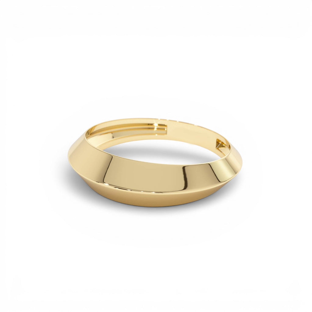 14k Knife Edge Wedding Band - view 4