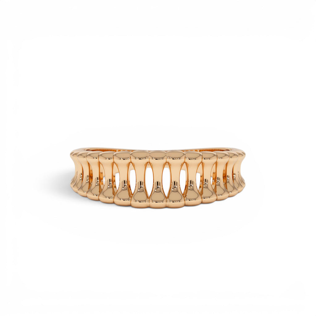 14K Sculptural Wide Band Ring - view 2