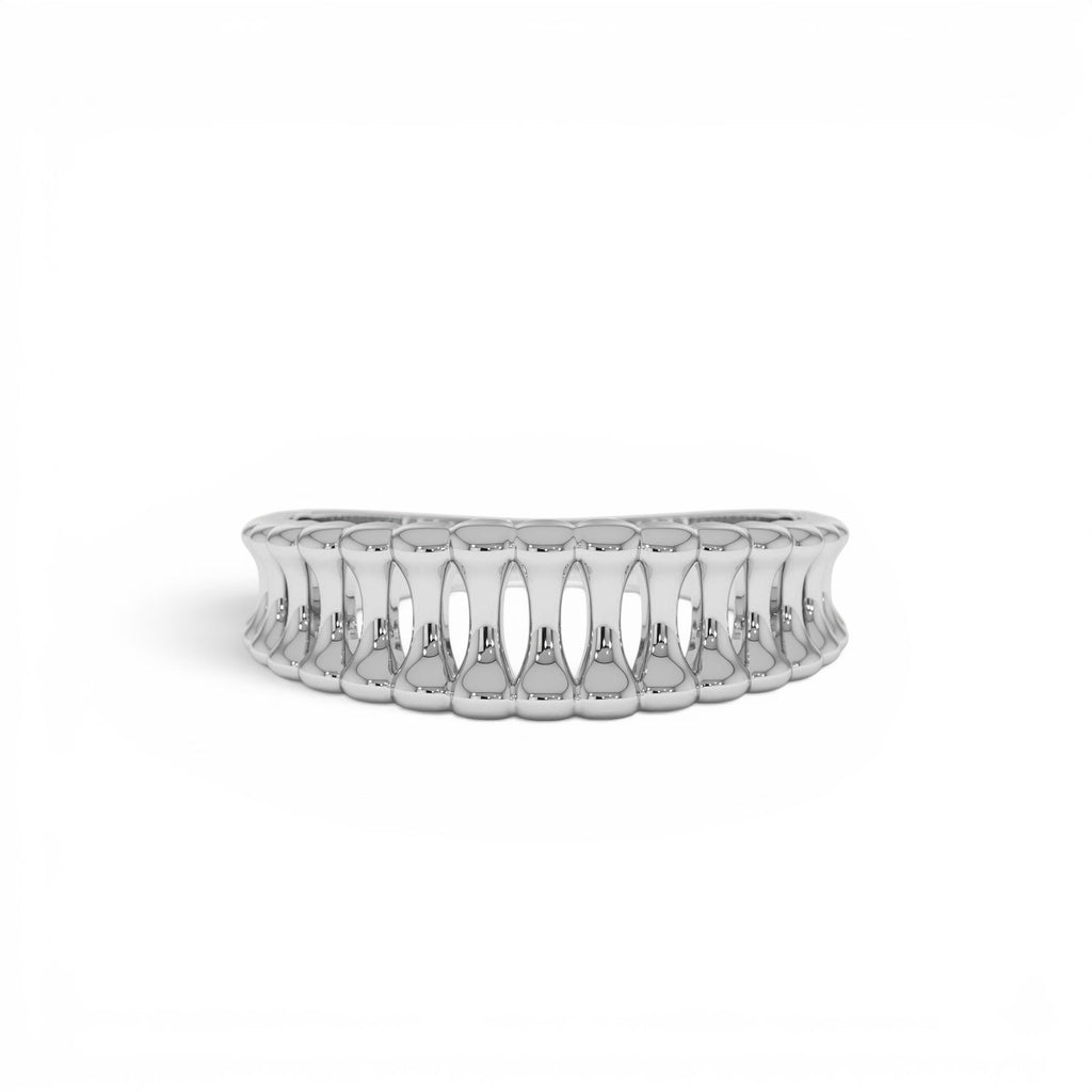 14K Sculptural Wide Band Ring - view 3