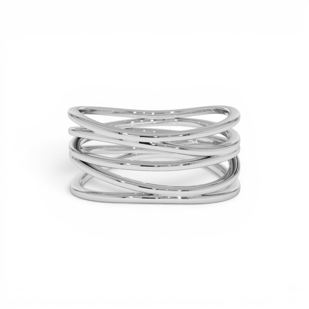 14k Multi-Intertwine Band Crossover Statement Ring - view 4