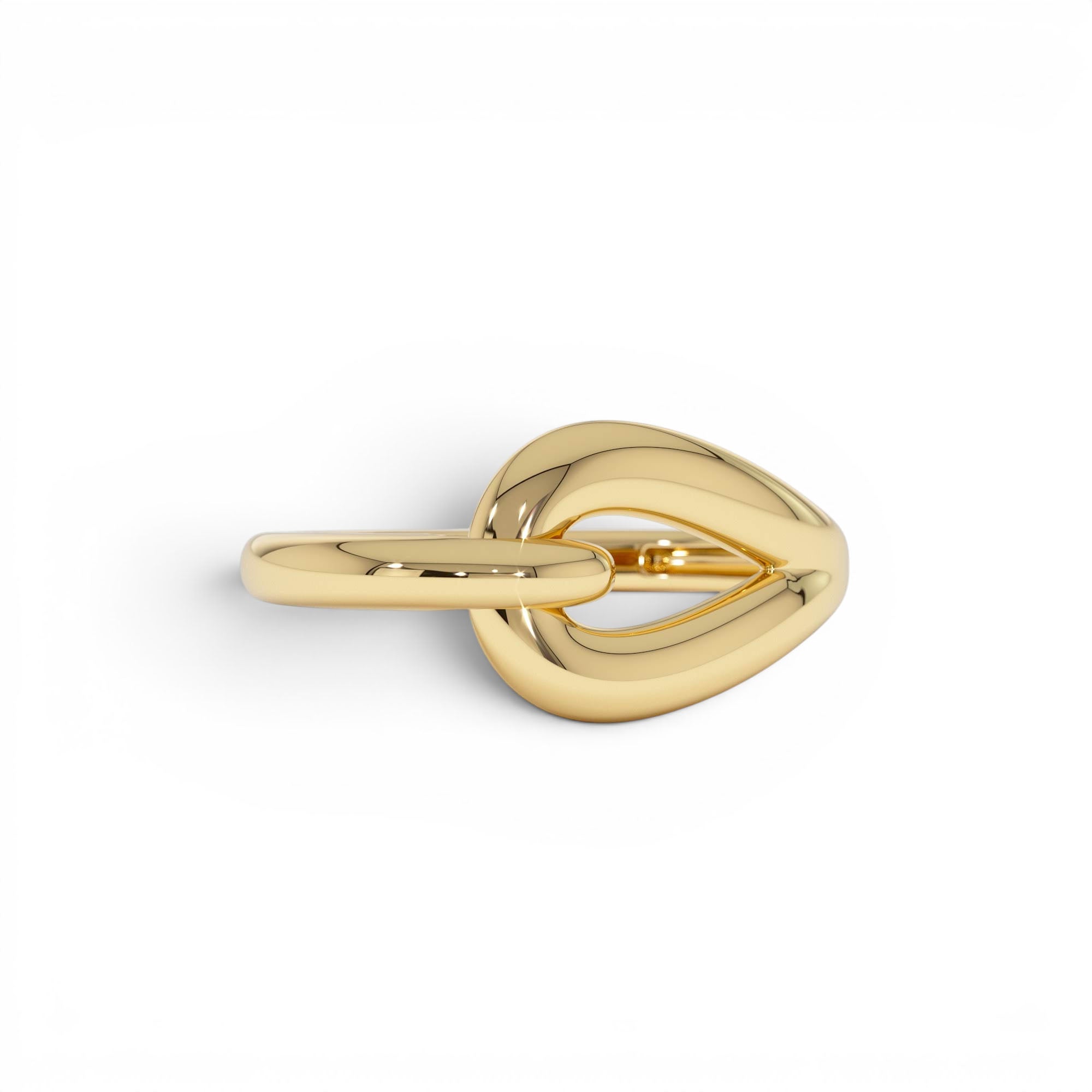 14k Gold Modern Knot Ring by Orlina Fine