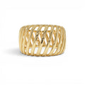 14k Gold Wide Cage Band Ring by Orlina Fine