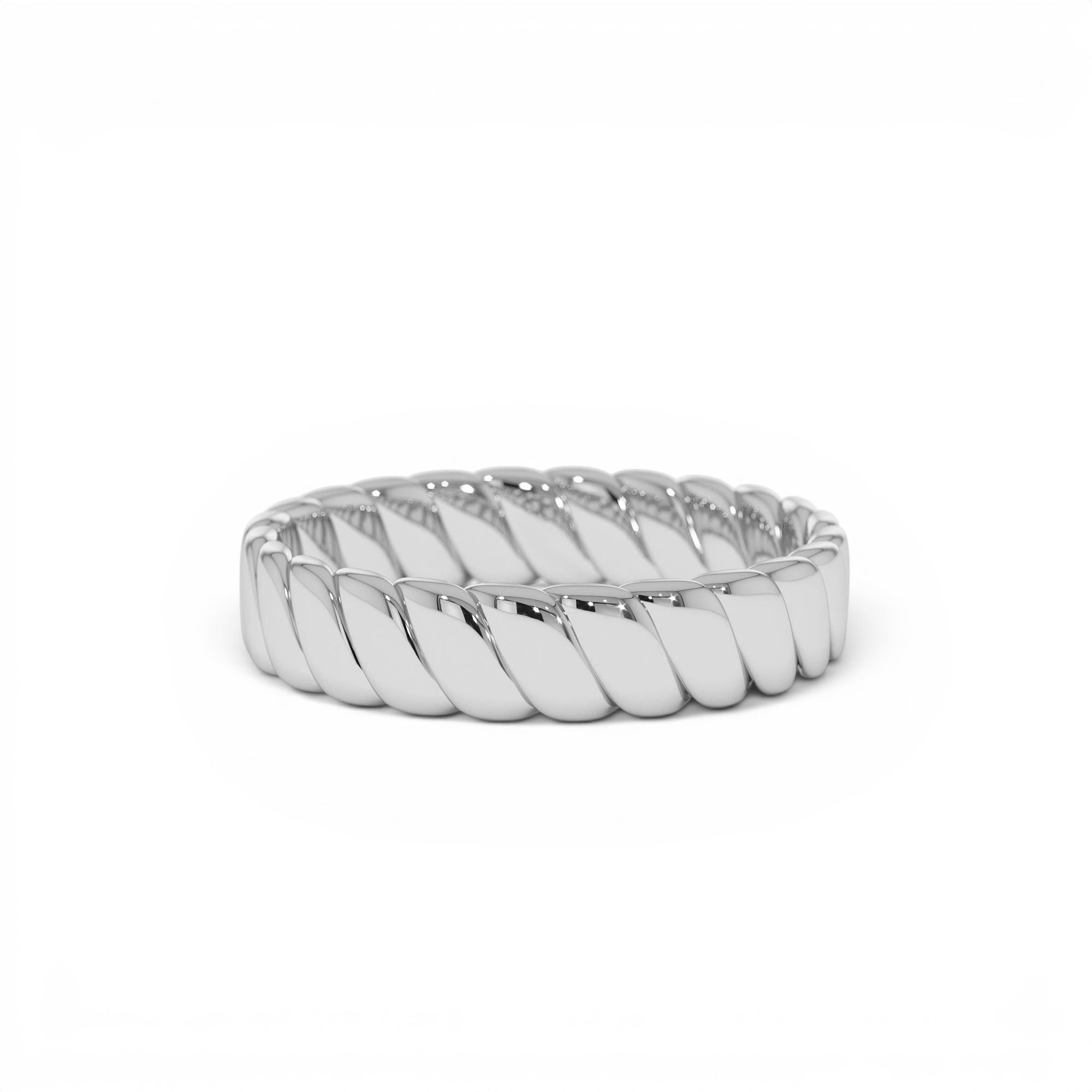 14K Gold Twisted Bold Band Ring - view 3