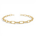 14K Gold 8MM Paperclip Chain Bracelet by Orlina Fine
