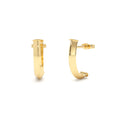 14K Gold Knife Edge Open Hoops by Orlina Fine
