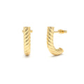 14K Rope Hoop Earrings by Orlina Fine