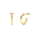 14K Knife Edge Hoop Earrings by Orlina Fine