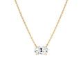 1.00 Ctw 14k Prong Setting Oval Shape Lab Grown Diamond Solitaire Necklace by Orlina Fine