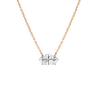 1.00 CTW 14K Prong Setting Marquise Shape Lab Grown Diamond Solitaire Necklace - view 3