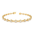 2.00 CTW 14K Bezel Setting Lab Grown Diamond Tennis Bracelet by Orlina Fine