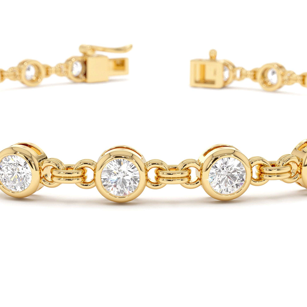 2.00 CTW 14K Bezel Setting Lab Grown Diamond Tennis Bracelet - view 5