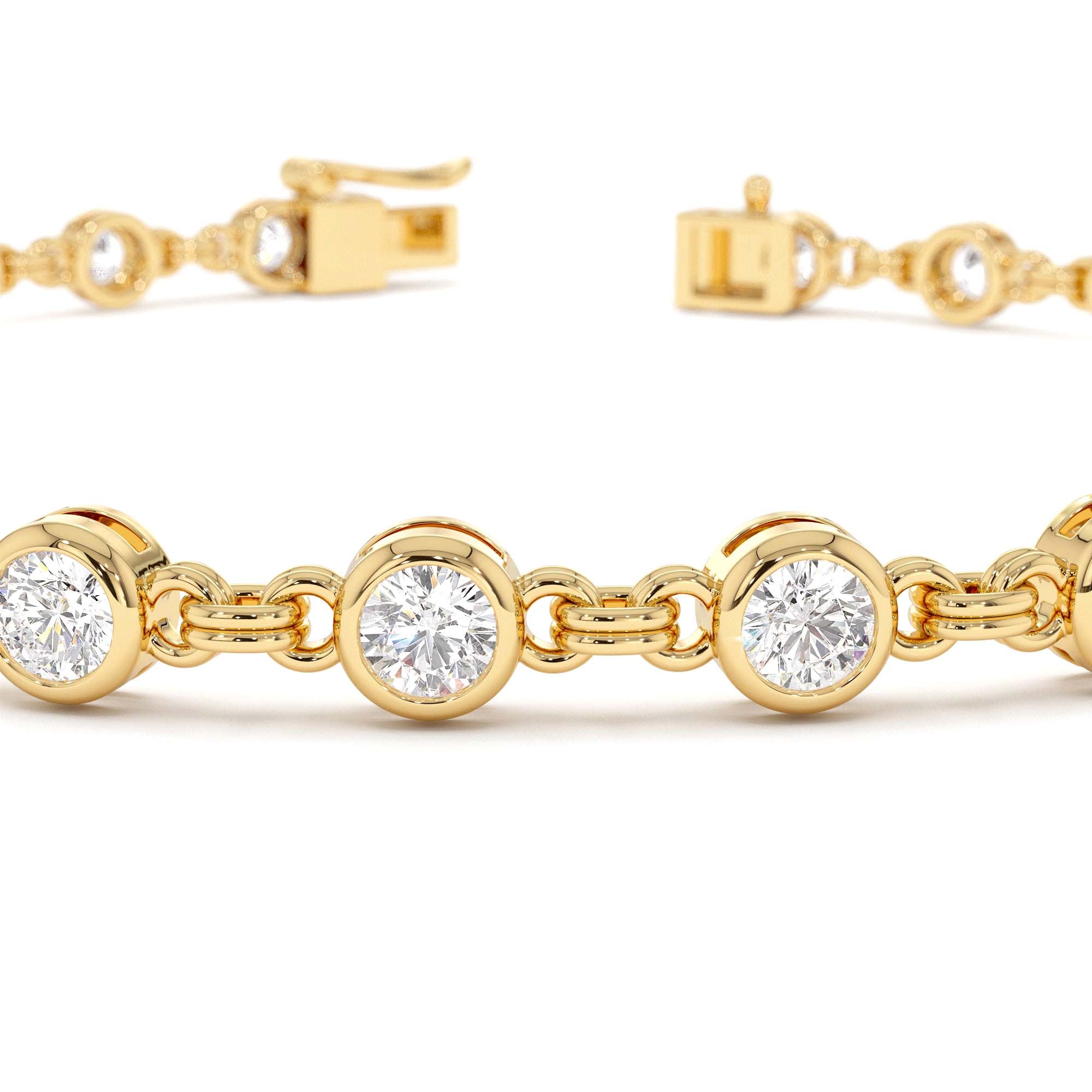 2.00 CTW 14K Bezel Setting Lab Grown Diamond Tennis Bracelet - view 5