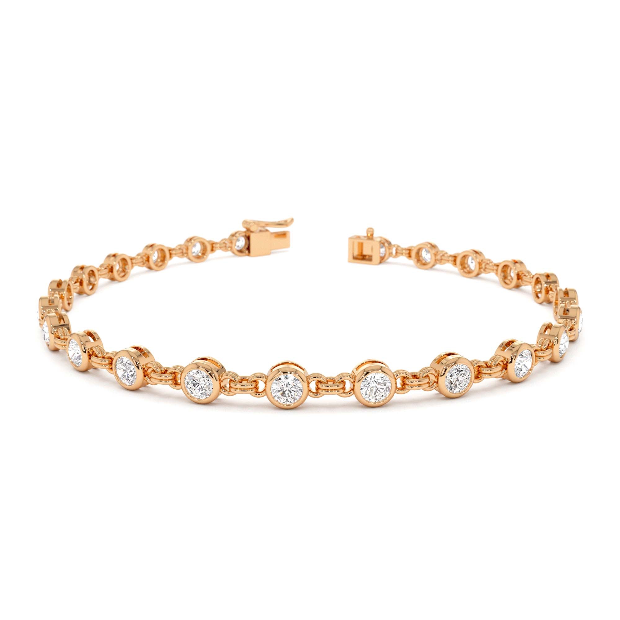 2.00 CTW 14K Bezel Setting Lab Grown Diamond Tennis Bracelet - view 2