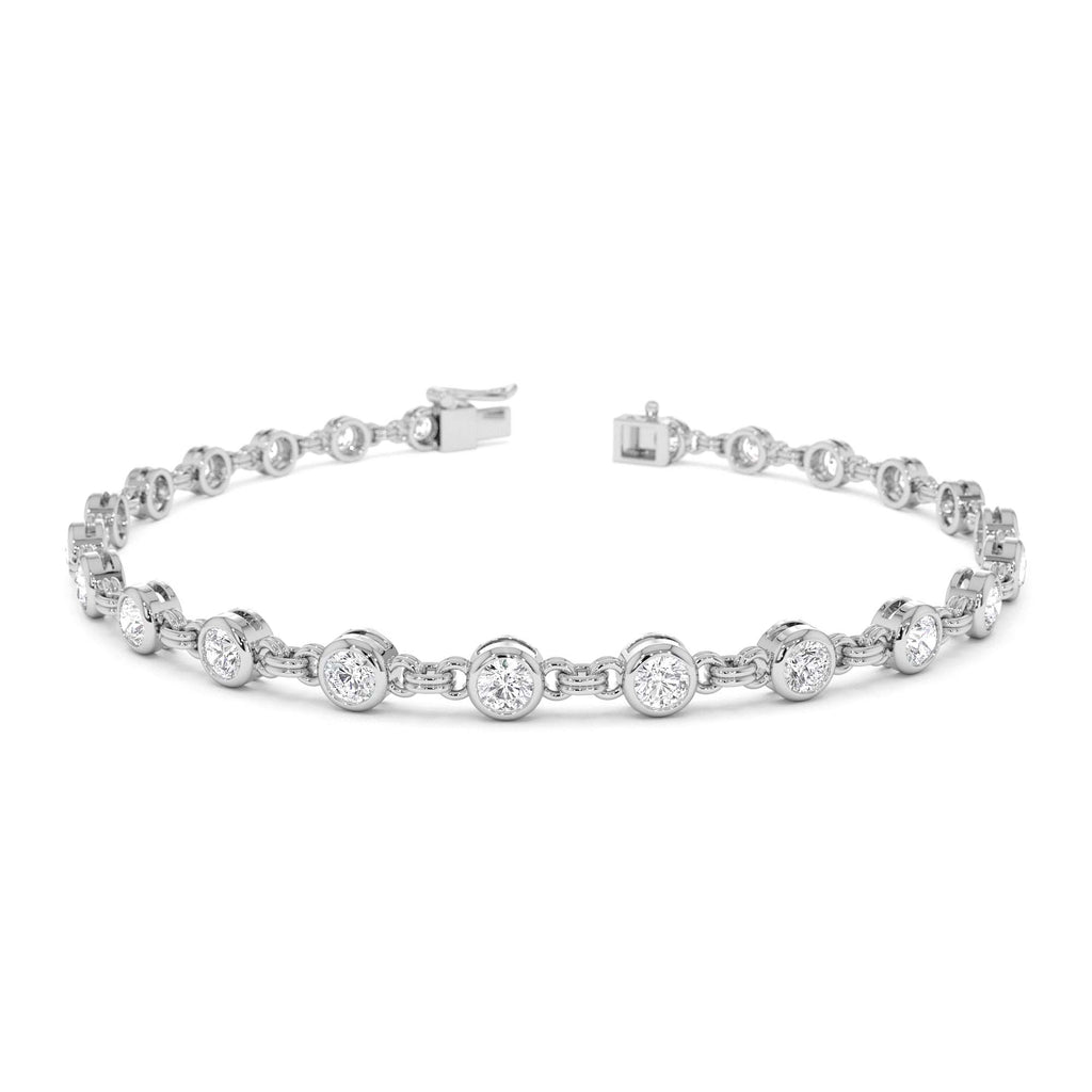 2.00 CTW 14K Bezel Setting Lab Grown Diamond Tennis Bracelet - view 3