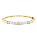 3.5 CTW 14K Emerald Cut Lab Grown Diamond Bangle by Orlina Fine