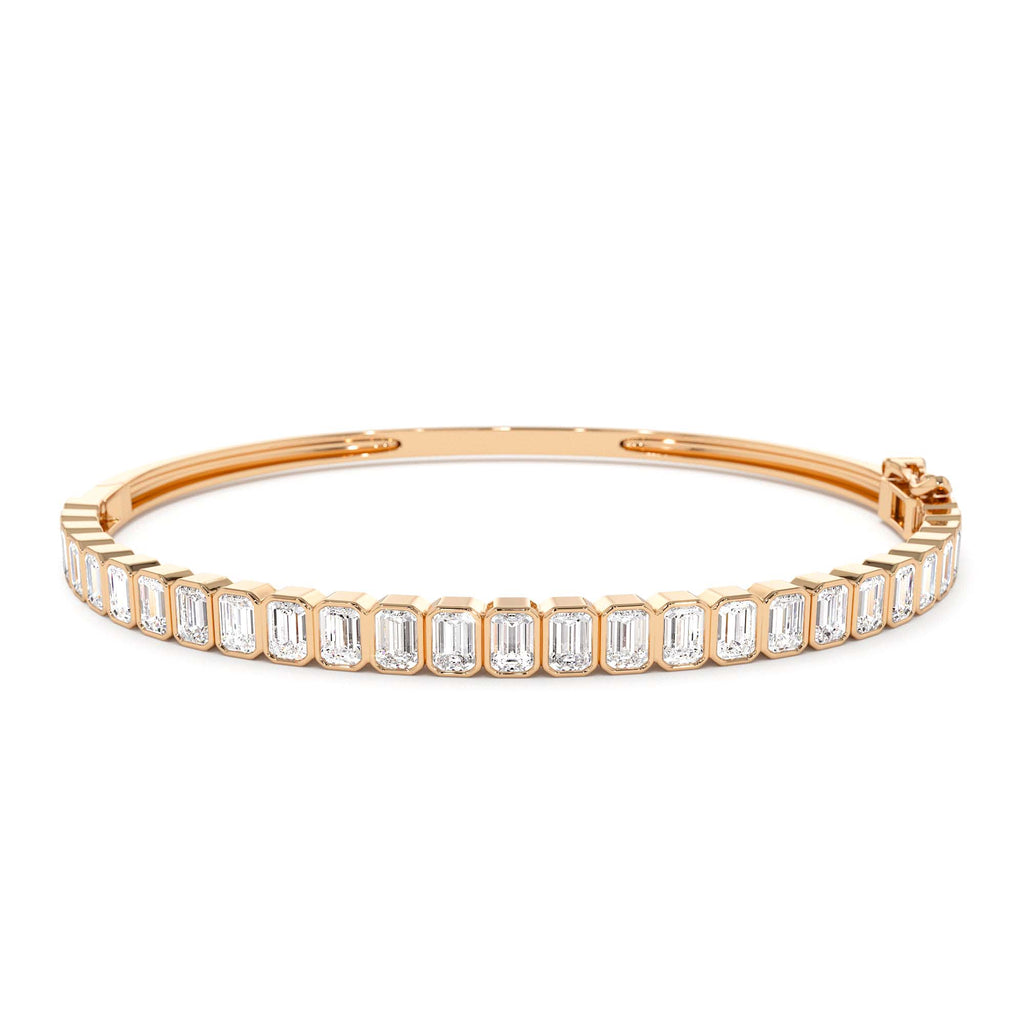 3.5 CTW 14K Emerald Cut Lab Grown Diamond Bangle - view 2