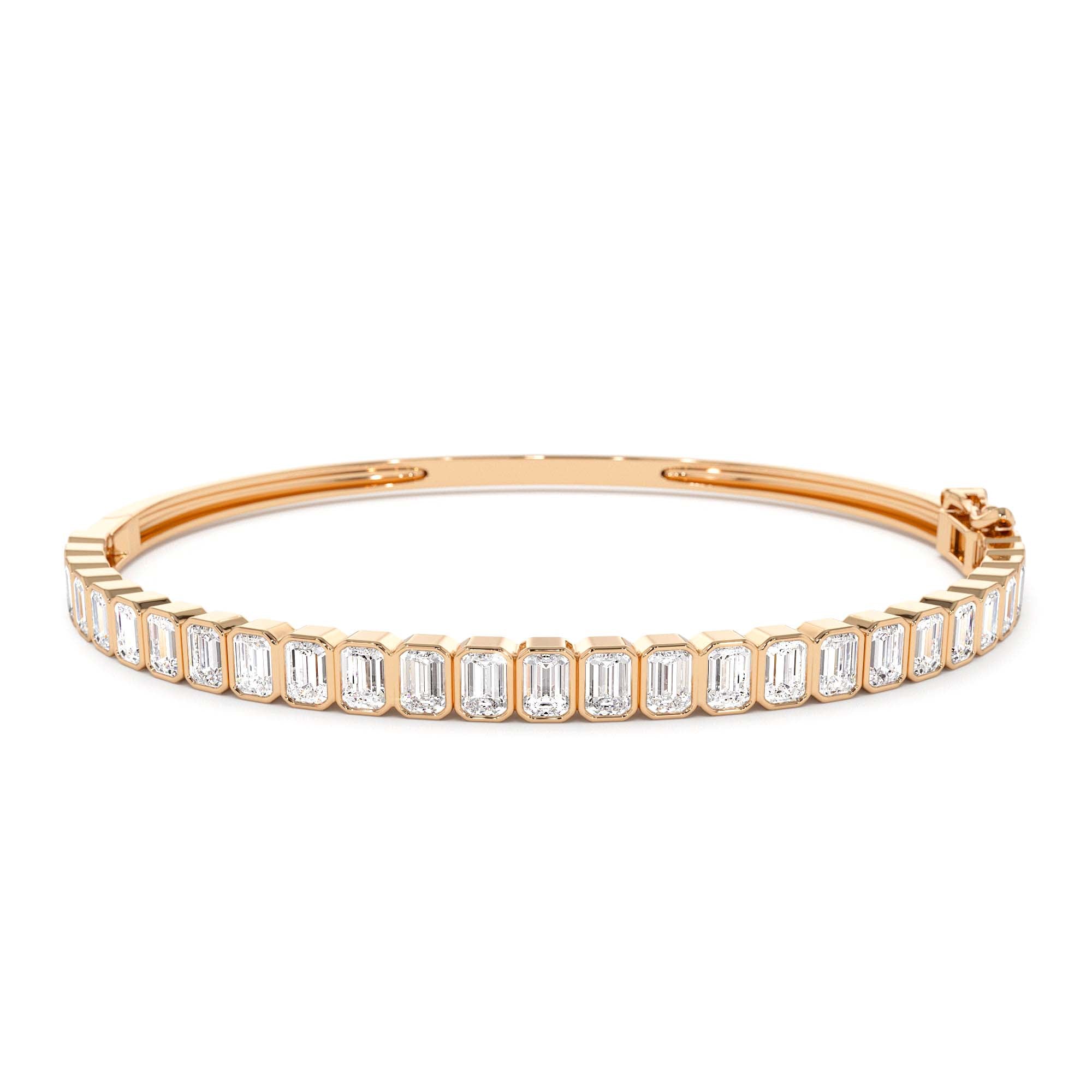 3.5 CTW 14K Emerald Cut Lab Grown Diamond Bangle - view 2