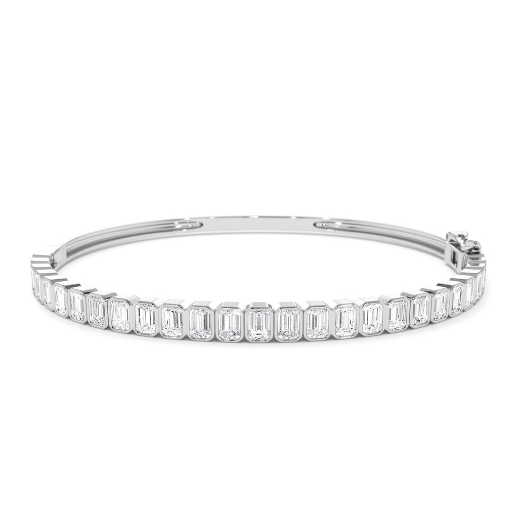 3.5 CTW 14K Emerald Cut Lab Grown Diamond Bangle - view 3