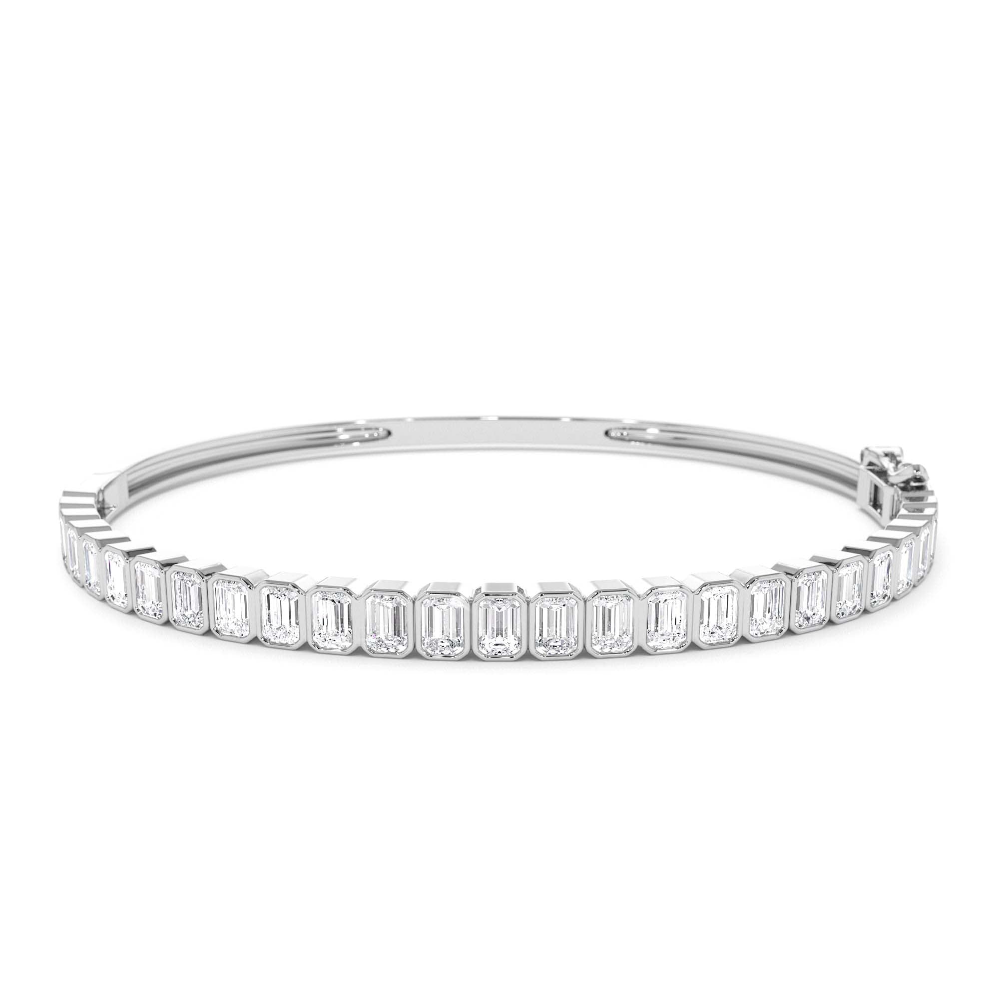 3.5 CTW 14K Emerald Cut Lab Grown Diamond Bangle - view 3