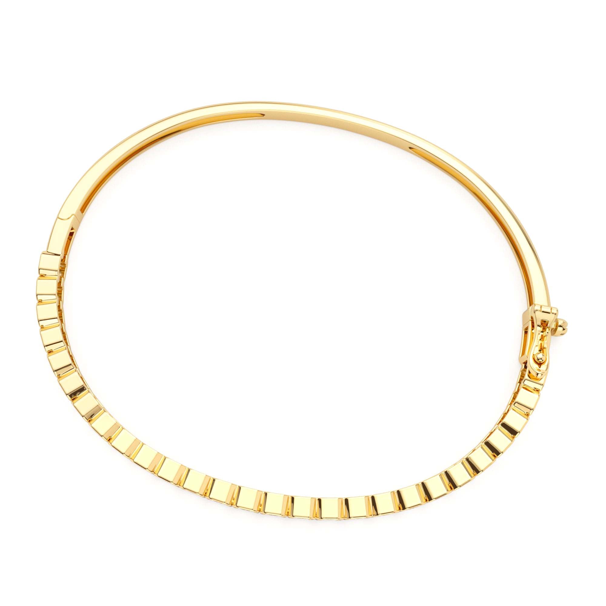 3.5 CTW 14K Emerald Cut Lab Grown Diamond Bangle - view 4