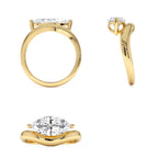 1.50 CTW 14K Marquise Shaped Contemporary Design Lab Grown Diamond Ring - view 5