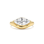 1.50 CTW 14K Marquise Shaped Contemporary Design Lab Grown Diamond Ring by Orlina Fine